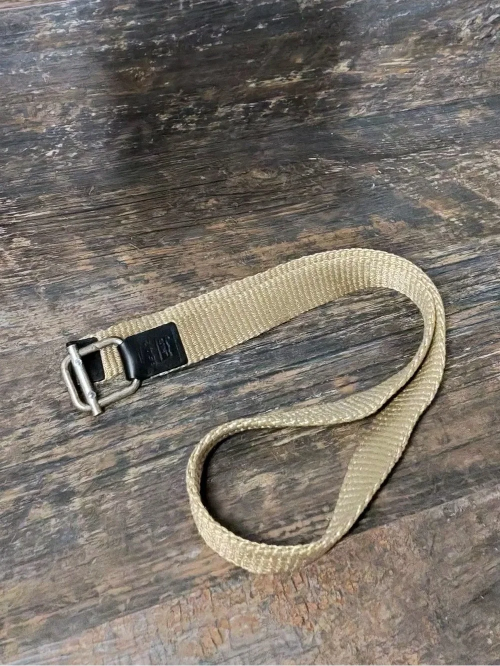 Levi's Tan Webbing Belt with Metal Buckle Mens Large 38-40